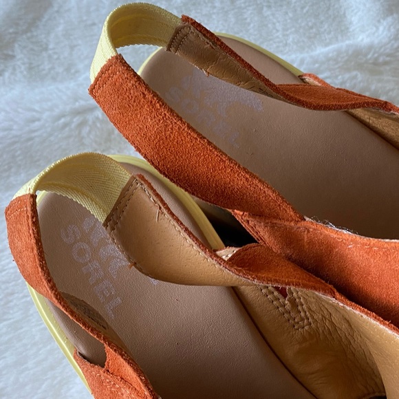 Sorel Women’s Wedge Joanie III Slingback in Desert Sun Orange Sandals 10.5 - Picture 8 of 11